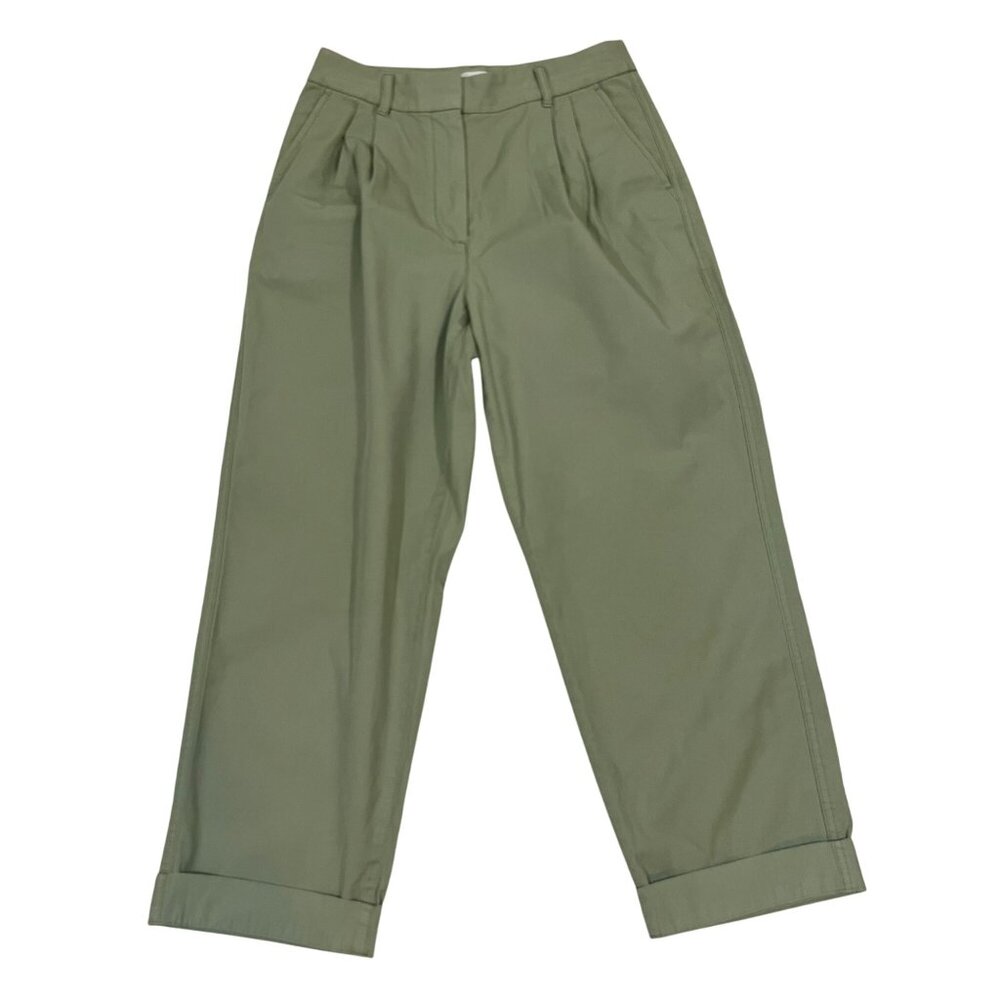 Aritzia Olive Green Wide-Leg Pants